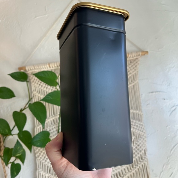 ☕ IKEA BLOMNING Coffee/Tea Canister - Black & Gold Metal Storage Tin ☕ - Picture 6 of 14